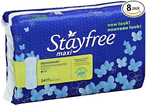 Stayfree Maxi Pads, Deodorant, Heavy Protection