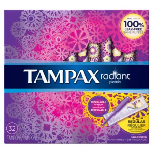 Tampax Radiant Plastic Tampons