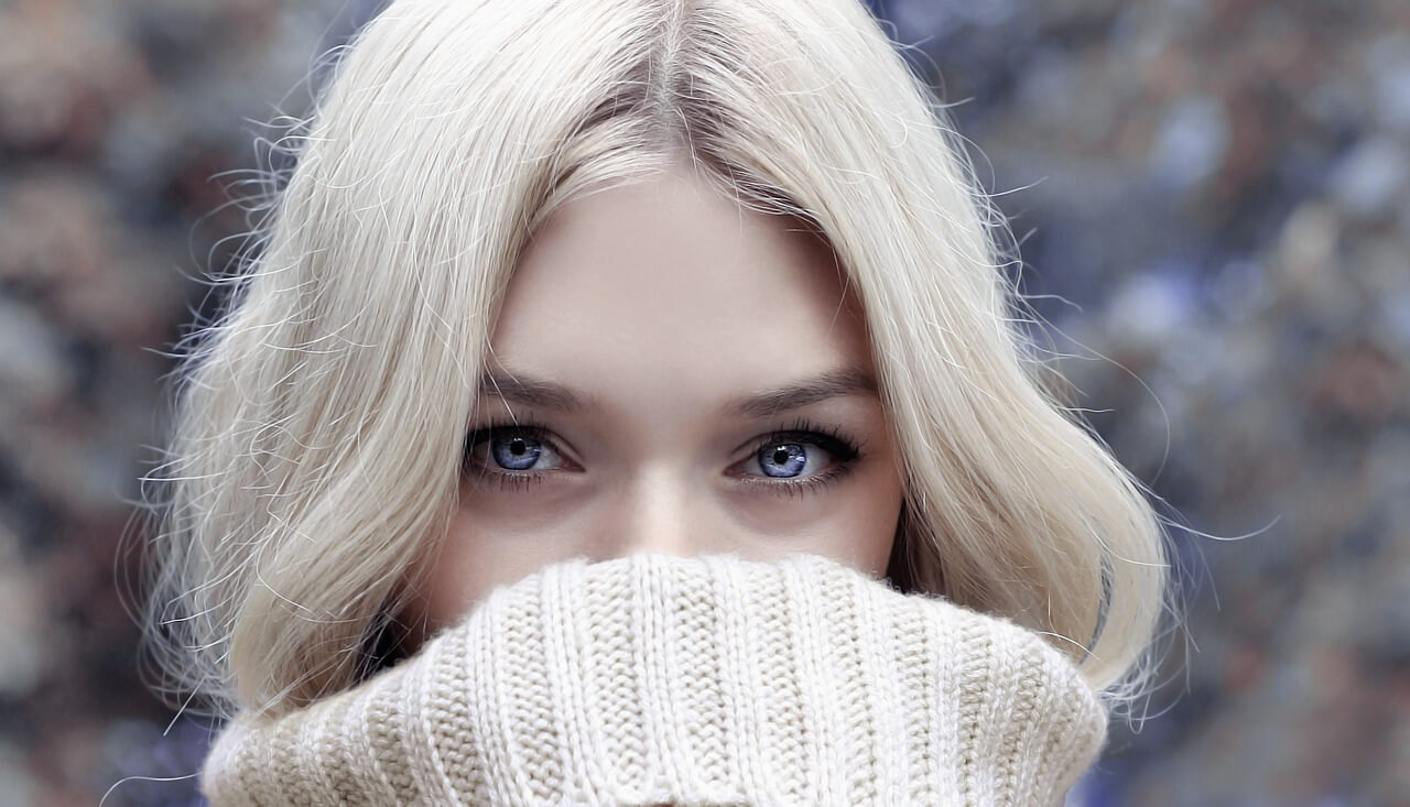 woman with white jumper