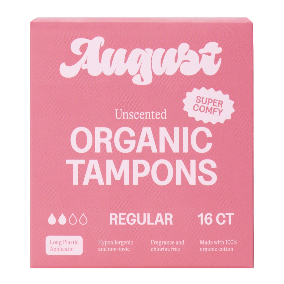August Organic Cotton Tampons